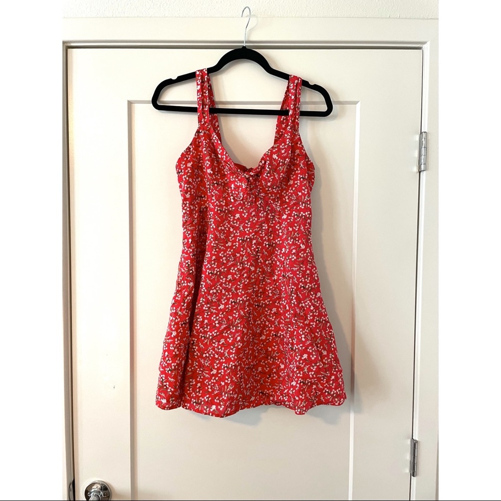 Mi Ami red floral babydoll dress - Size M